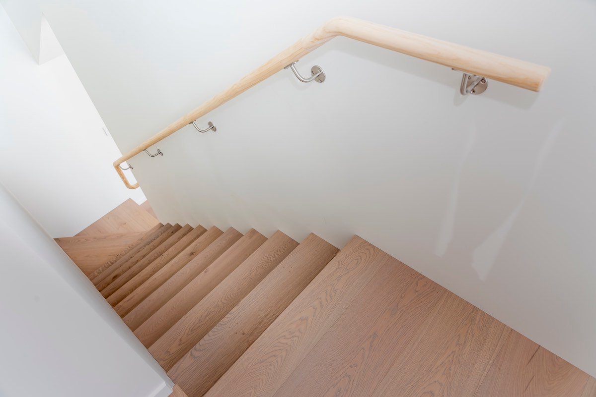 Custom wooden staircase - house extension - Qualitas Builders Auckland